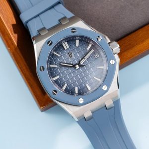 Đồng Hồ Audemars Piguet Replica 11 Royal Oak Offshore 15605SK Viền Cao Su Xanh 43mm (2)