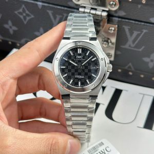 Đồng Hồ IWC Ingenieur Chế Tác Mặt Đen Dây Kim Loại Nhà Máy V7 40mm (2)