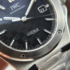 Đồng Hồ IWC Ingenieur Chế Tác Mặt Đen Dây Kim Loại Nhà Máy V7 40mm (2)