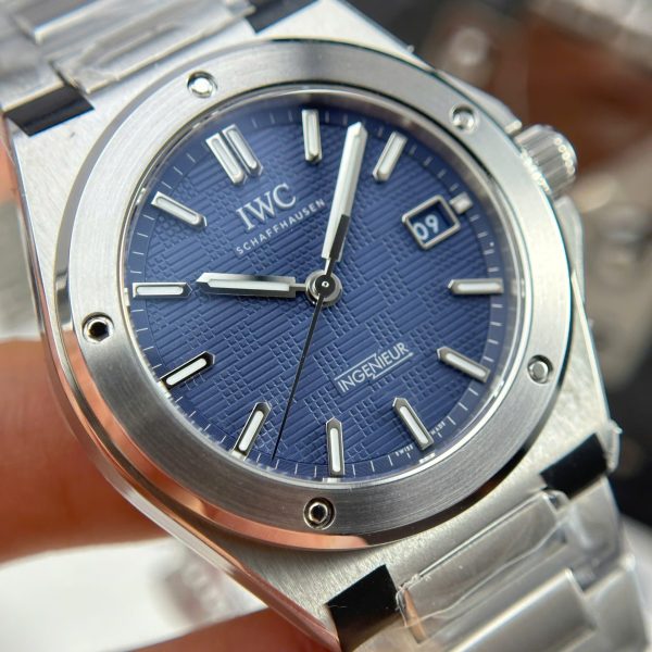 Đồng Hồ IWC Ingenieur Replica 11 Mặt Xanh Blue Dây Kim Loại Nhà Máy V7 40mm (5)