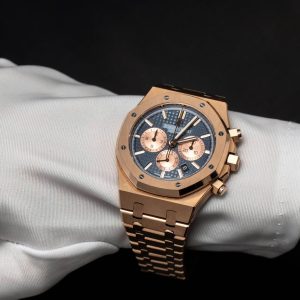 Đồng Hồ Lướt Audemars Piguet Chronograph Replica 11 Mặt Xanh Mạ Vàng Hồng 41mm