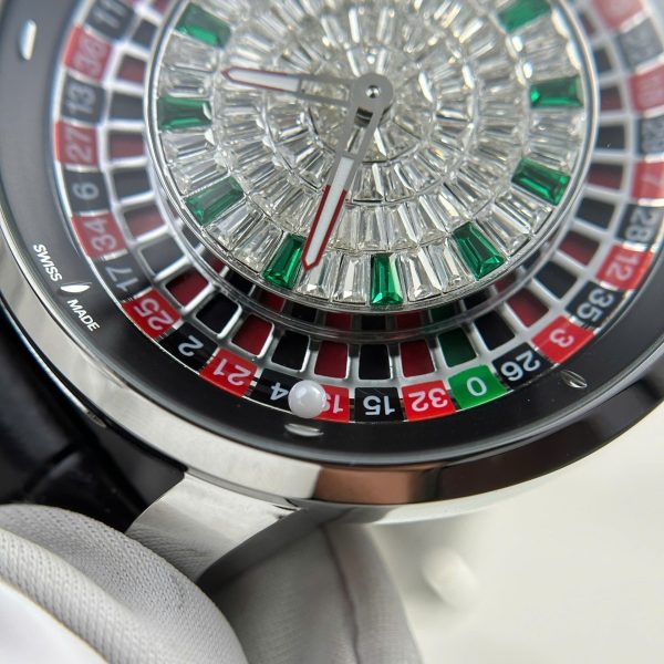 Đồng Hồ Nam Replica 11 Jacob & Co Casino Roulette Mặt Đính Đá Baguette 44mm (2)