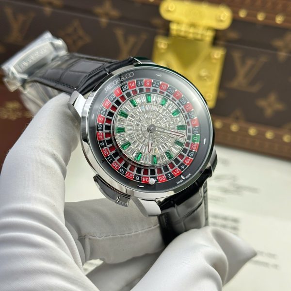 Đồng Hồ Nam Replica 11 Jacob & Co Casino Roulette Mặt Đính Đá Baguette 44mm (2)