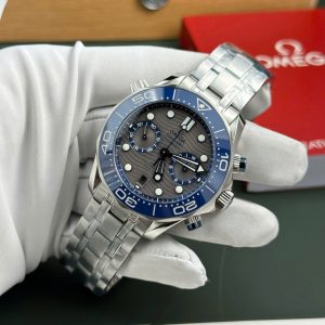 Đồng Hồ Omega Replica 11 Seamaster Diver 300M Chronograph Mặt Xám Nhà Máy N1 44mm (2)