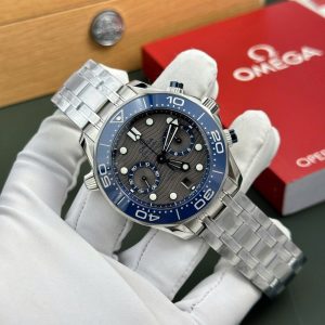 Đồng Hồ Omega Replica 11 Seamaster Diver 300M Chronograph Mặt Xám Nhà Máy N1 44mm (2)