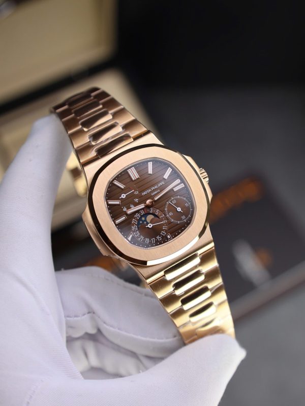 Đồng Hồ Patek Philippe Replica 11 Nautilus 5712R Mặt Nâu Chạy Full Chức Năng PPF 40mm (2)