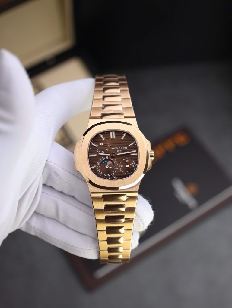 Đồng Hồ Patek Philippe Replica 11 Nautilus 5712R Mặt Nâu Chạy Full Chức Năng PPF 40mm (2)