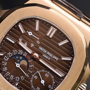 Đồng Hồ Patek Philippe Replica 11 Nautilus 5712R Mặt Nâu Chạy Full Chức Năng PPF 40mm (2)