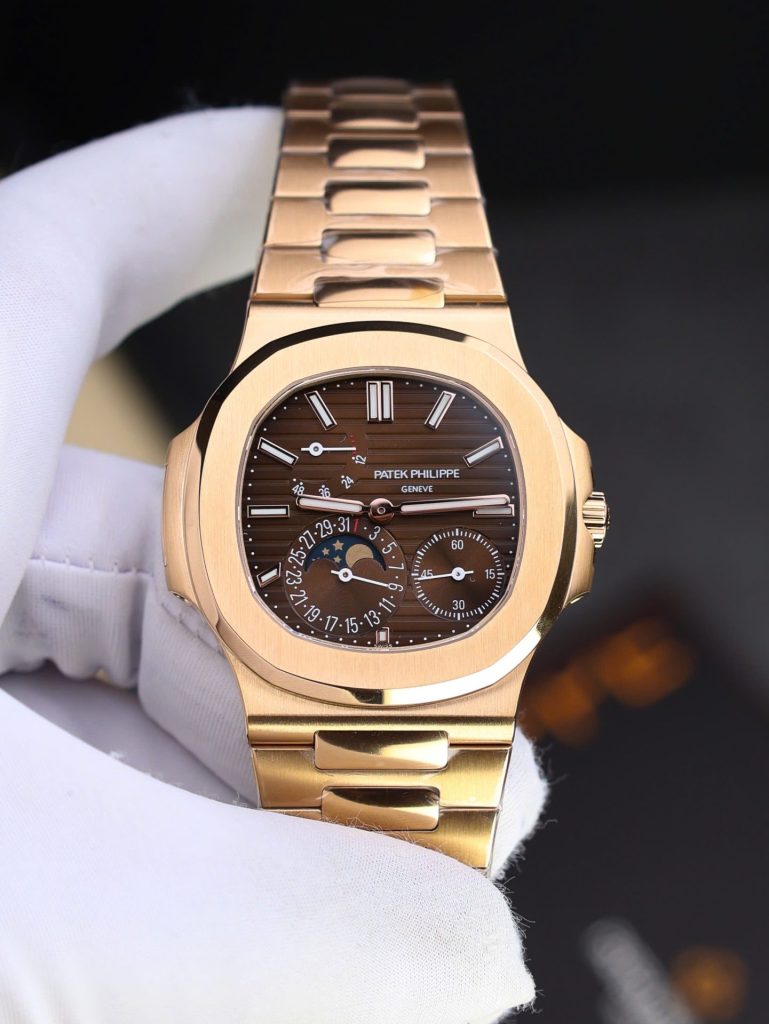 Đồng Hồ Patek Philippe Replica 11 Nautilus 5712R Mặt Nâu Chạy Full Chức Năng PPF 40mm (2)