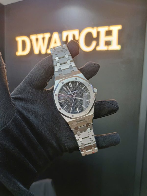 Đồng Hồ Audemars Piguet 15500 Royal Oak Super Fake Mặt Đen Siêu Lướt Nhà Máy APS 41mm