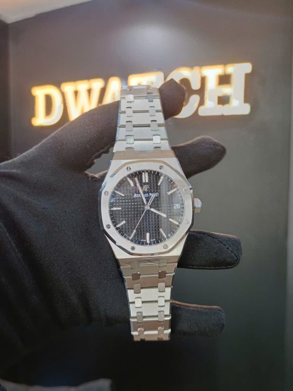 Đồng Hồ Audemars Piguet 15500 Royal Oak Super Fake Mặt Đen Siêu Lướt Nhà Máy APS 41mm