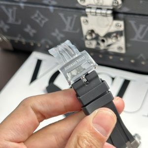 Đồng Hồ Audemars Piguet Chế Tác Royal Oak 15500 Mặt Đen Dây Cao Su Nhà Máy APS 41mm (2)