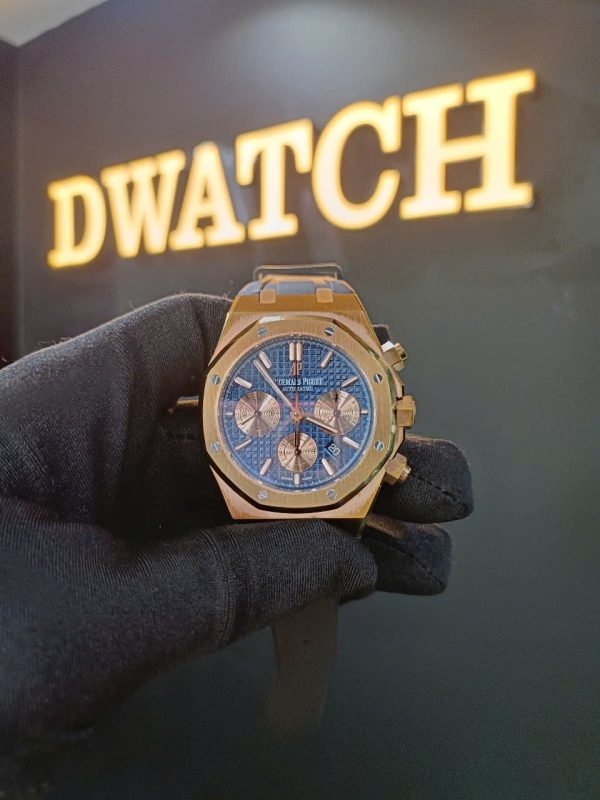 Đồng Hồ Audemars Piguet Replica Cũ Mạ Vàng Hồng Chronograph Dây Cao Su 41mm