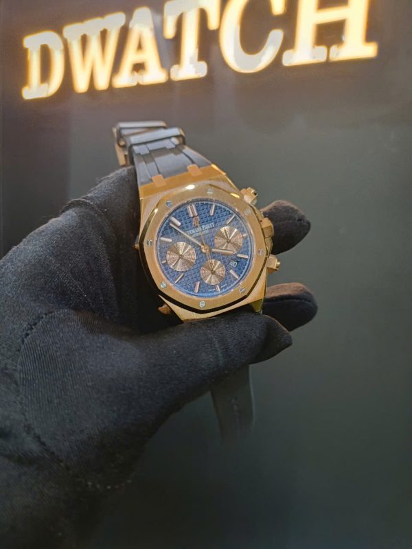 Đồng Hồ Audemars Piguet Replica Cũ Mạ Vàng Hồng Chronograph Dây Cao Su 41mm
