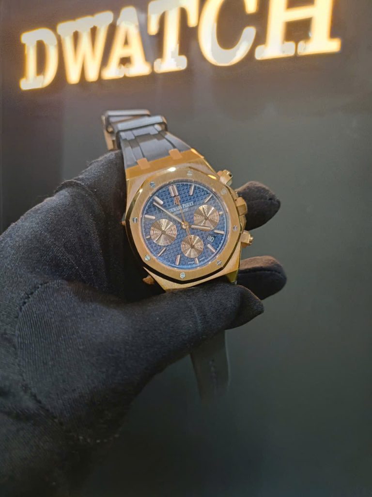 Đồng Hồ Audemars Piguet Replica Cũ Mạ Vàng Hồng Chronograph Dây Cao Su 41mm