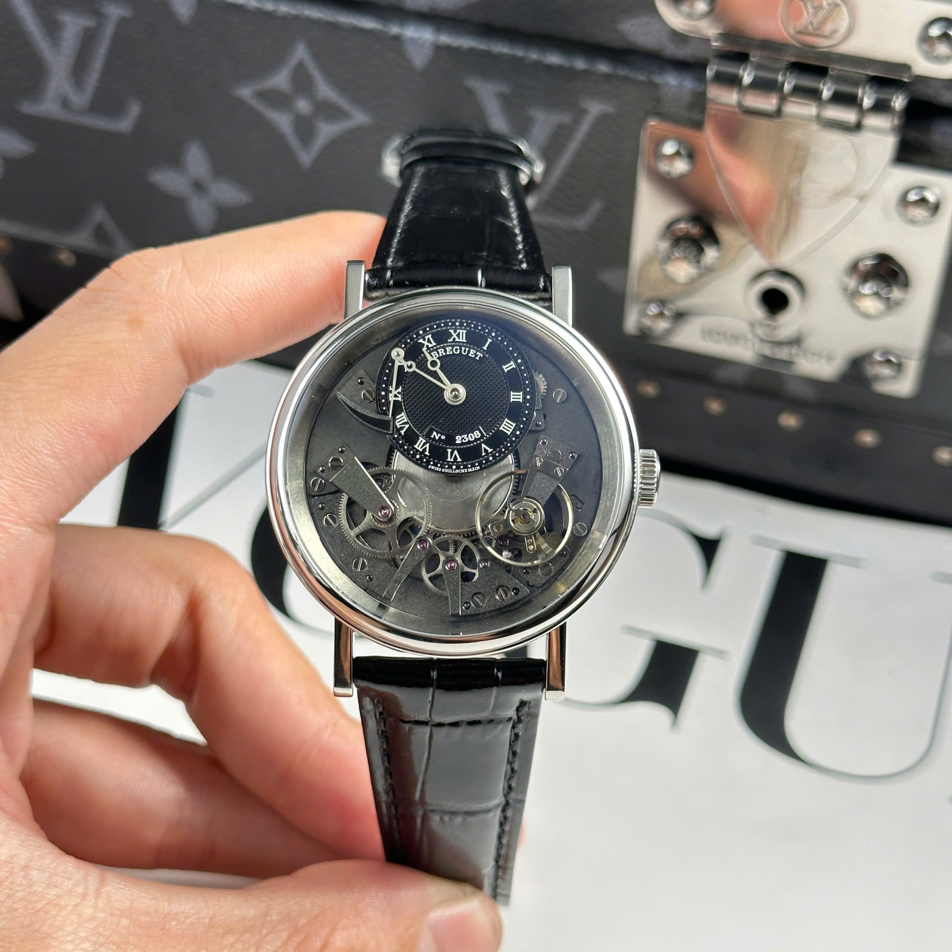 Đồng Hồ Breguet Tradition 7057 Replica 1 1 Dây Da Đen Nhà Máy ZF 40mm (2)