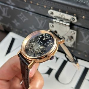 Đồng Hồ Breguet Tradition 7057 Replica 11 Mặt Đen Dây Da Nhà Máy ZF 40mm (2)