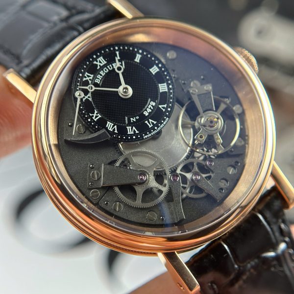 Đồng Hồ Breguet Tradition 7057 Replica 11 Mặt Đen Dây Da Nhà Máy ZF 40mm (2)