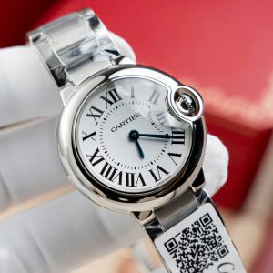 Đồng Hồ Cartier Ballon Bleu W69010Z4 Replica 11 Nữ Máy Pin Dây Kim Loại 28mm (2)