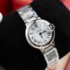 Đồng Hồ Cartier Ballon Bleu W69010Z4 Replica 11 Nữ Máy Pin Dây Kim Loại 28mm (2)