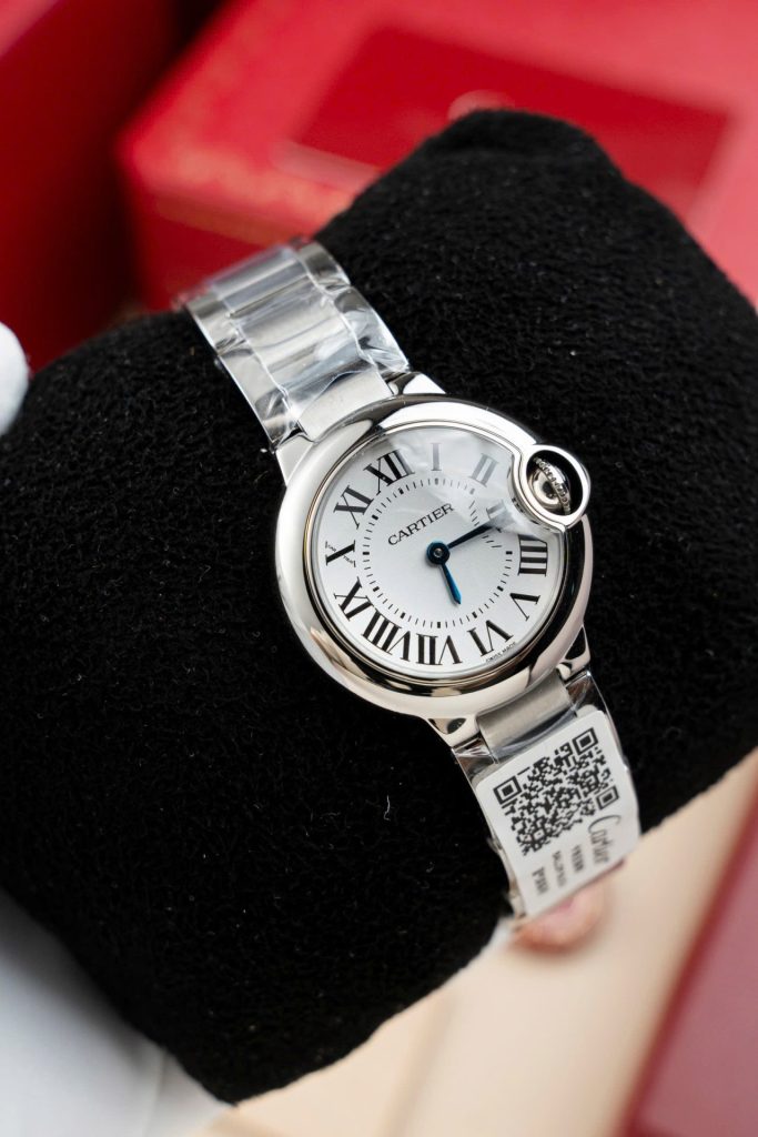Đồng Hồ Cartier Ballon Bleu W69010Z4 Replica 11 Nữ Máy Pin Dây Kim Loại 28mm (2)