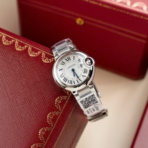 Đồng Hồ Cartier Ballon Bleu W69010Z4 Replica 11 Nữ Máy Pin Dây Kim Loại 28mm (2)