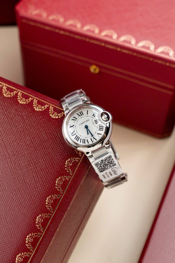 Đồng Hồ Cartier Ballon Bleu W69010Z4 Replica 11 Nữ Máy Pin Dây Kim Loại 28mm (2)
