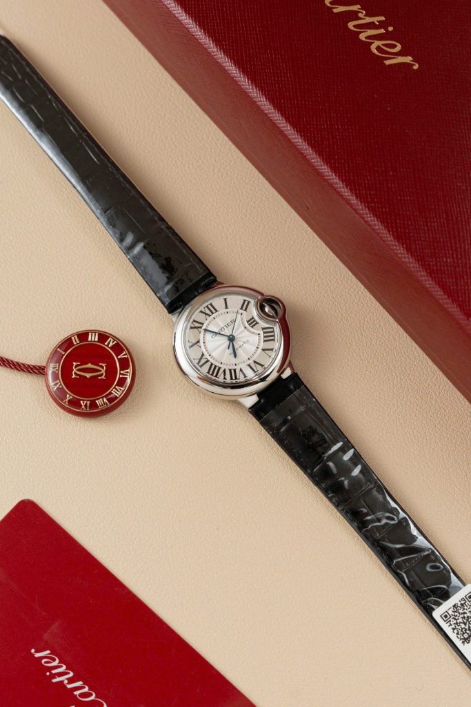 Đồng Hồ Cartier Replica 11 Ballon Bleu W690187Z4 Mặt Trắng Dây Da 36mm (11)