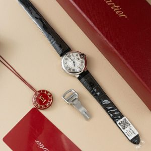 Đồng Hồ Cartier Replica 11 Ballon Bleu W690187Z4 Mặt Trắng Dây Da 36mm (11)
