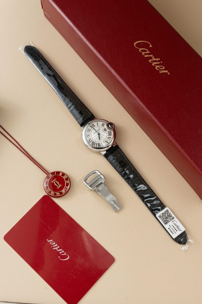 Đồng Hồ Cartier Replica 11 Ballon Bleu W690187Z4 Mặt Trắng Dây Da 36mm (11)