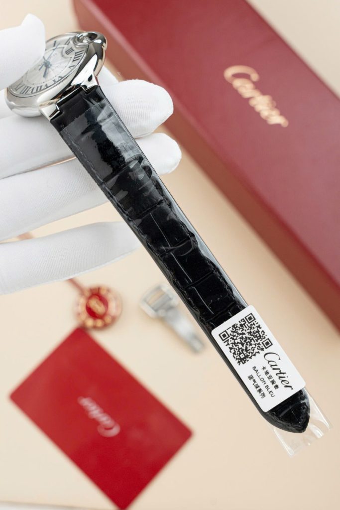 Đồng Hồ Cartier Replica 11 Ballon Bleu W690187Z4 Mặt Trắng Dây Da 36mm (2)