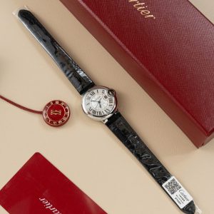 Đồng Hồ Cartier Replica 11 Ballon Bleu W690187Z4 Mặt Trắng Dây Da 36mm (2)