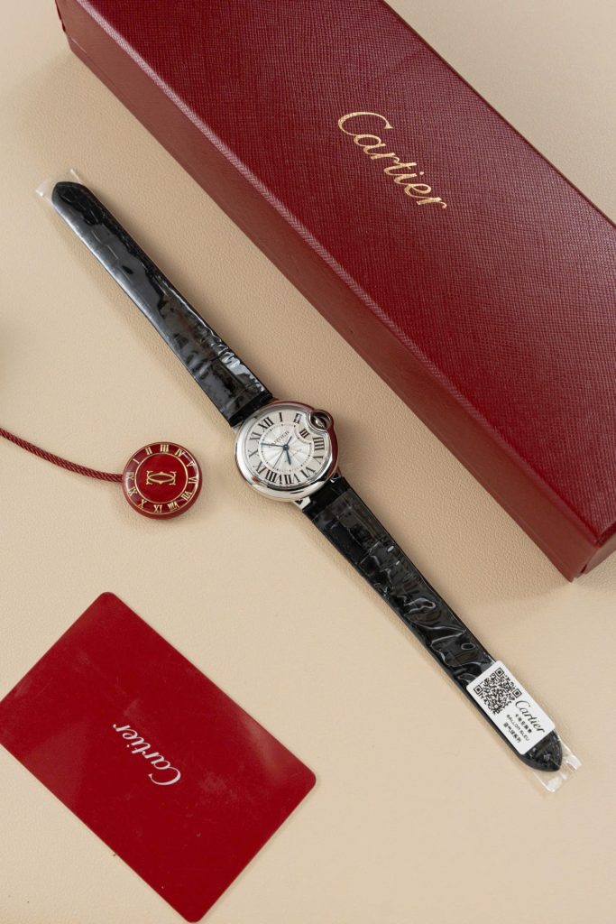 Đồng Hồ Cartier Replica 11 Ballon Bleu W690187Z4 Mặt Trắng Dây Da 36mm (2)