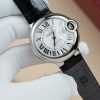 Đồng Hồ Cartier Replica 11 Ballon Bleu W690187Z4 Mặt Trắng Dây Da 36mm (2)
