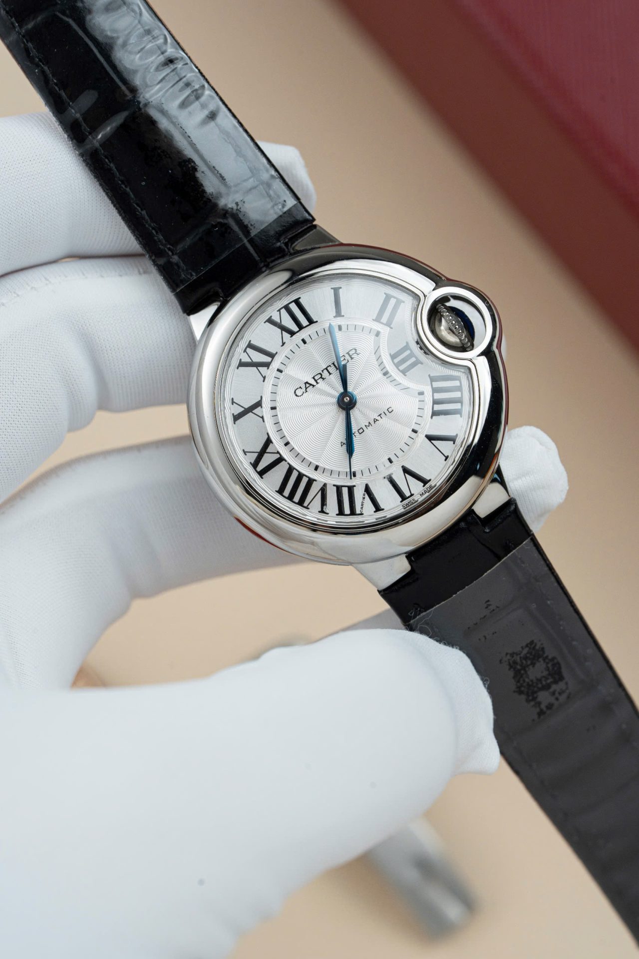 Đồng Hồ Cartier Replica 11 Ballon Bleu W690187Z4 Mặt Trắng Dây Da 36mm (2)