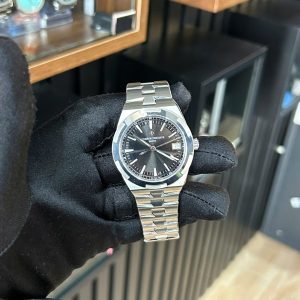 Đồng Hồ Cũ Vacheron Constantin Replica 11 Overseas 4500V Mặt Đen Dây Kim Loại 41mm (2)