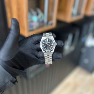 Đồng Hồ Cũ Vacheron Constantin Replica 11 Overseas 4500V Mặt Đen Dây Kim Loại 41mm (2)