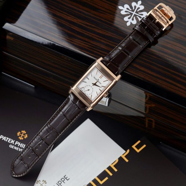 Đồng Hồ Jaeger LeCoultre Chế Tác Master Reverso Tribute Small Seconds Dây Da Màu Nâu 28 (2)