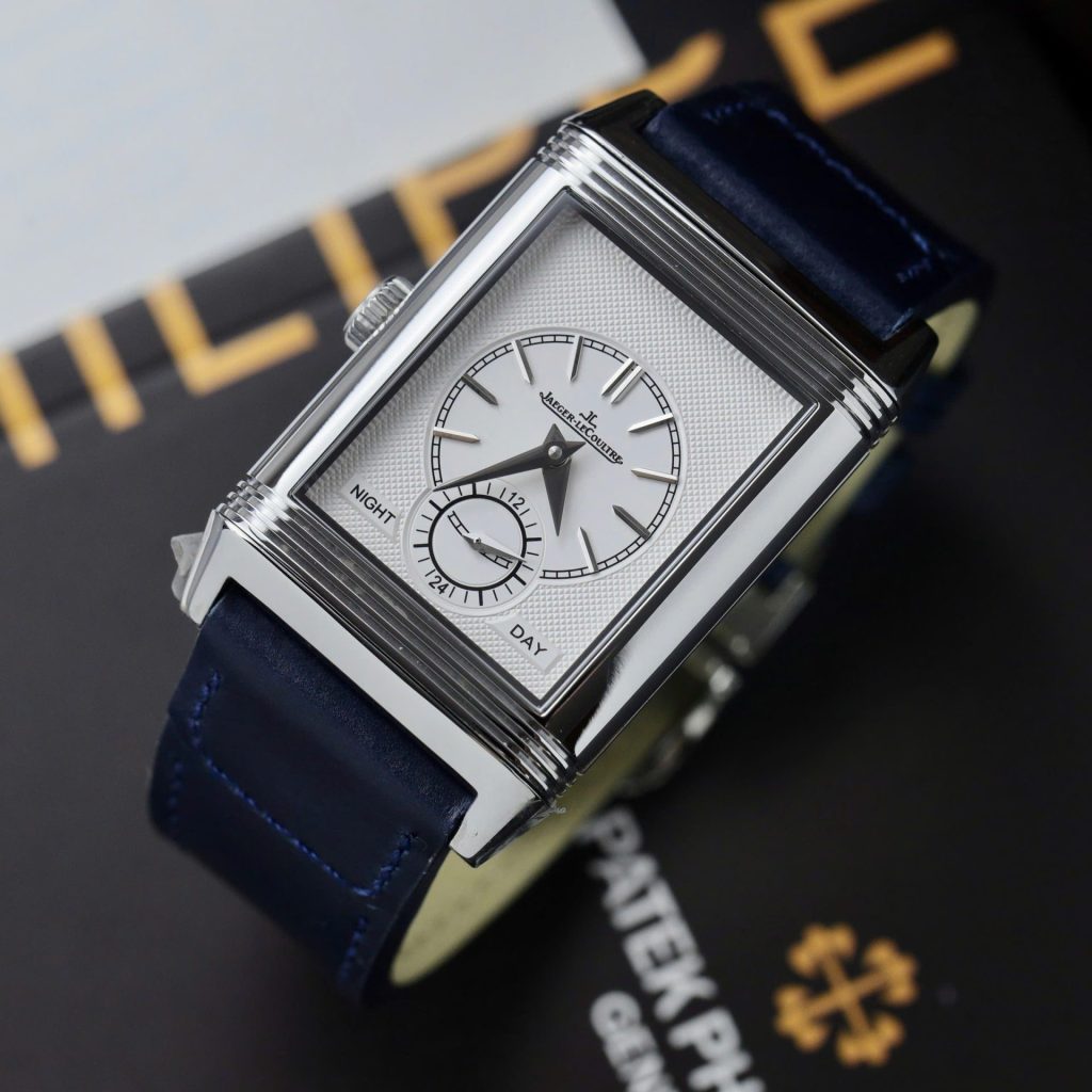 Đồng Hồ Jaeger LeCoultre Master Reverso Tribute Small Seconds 2 Mặt Trắng Và Xanh Blue Replica 28 (2)