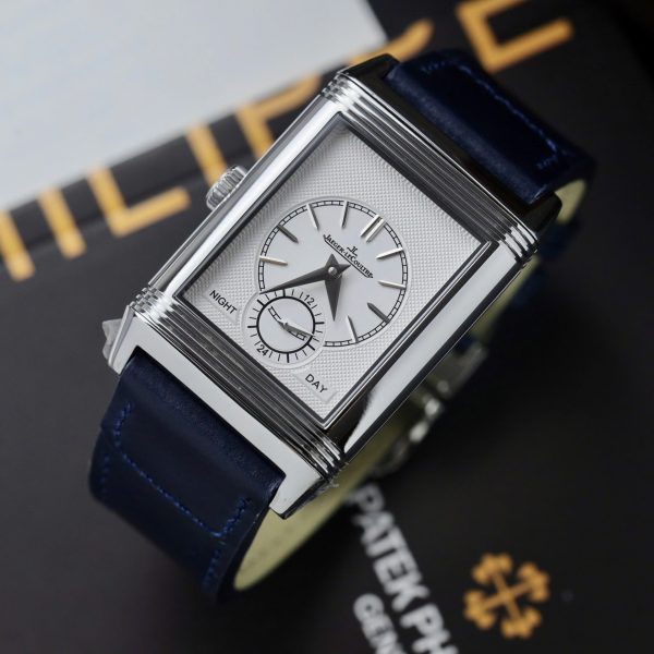 Đồng Hồ Jaeger LeCoultre Master Reverso Tribute Small Seconds 2 Mặt Trắng Và Xanh Blue Replica 28 (2)