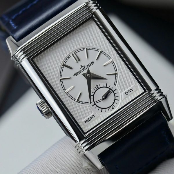 Đồng Hồ Jaeger LeCoultre Master Reverso Tribute Small Seconds 2 Mặt Trắng Và Xanh Blue Replica 28 (2)