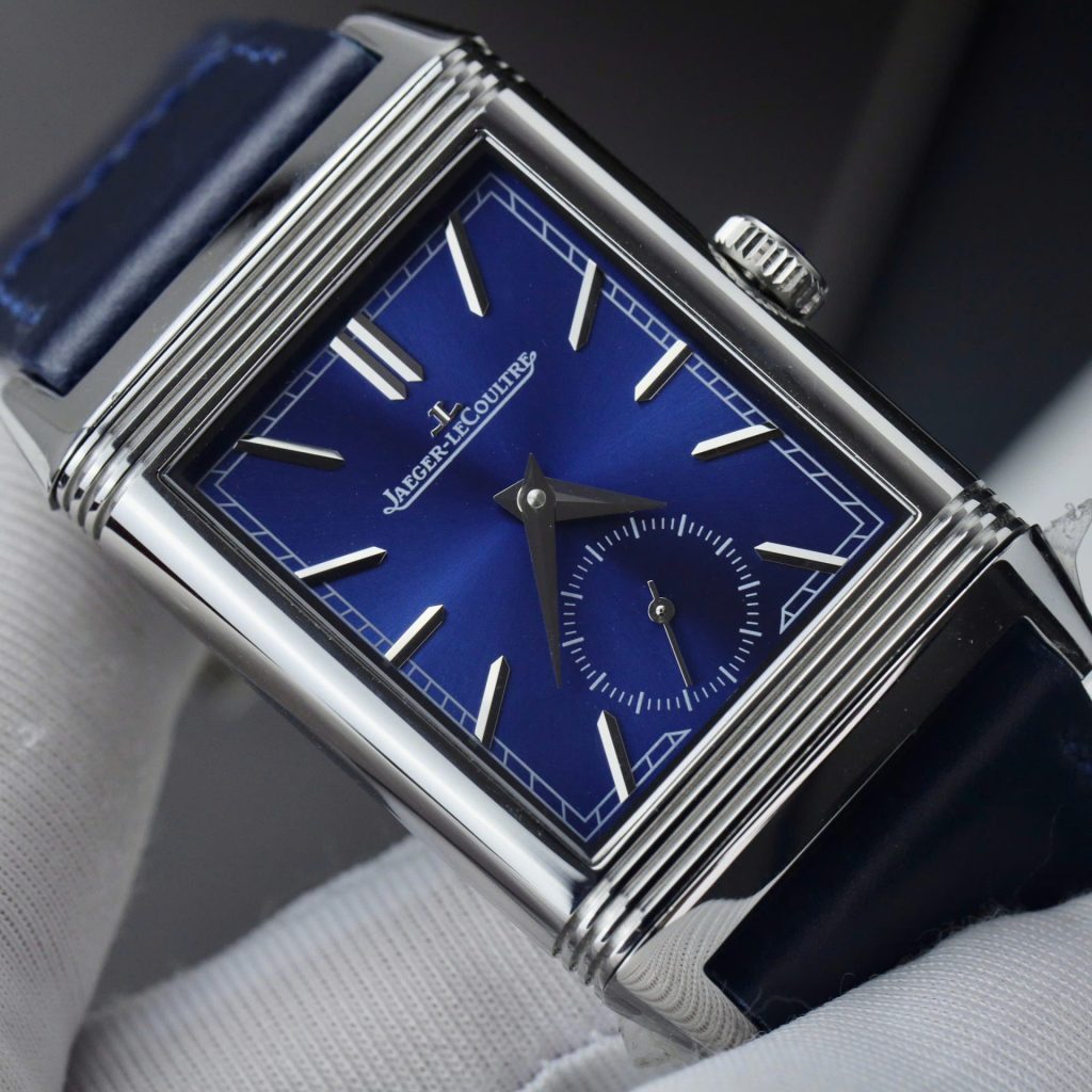 Đồng Hồ Jaeger LeCoultre Master Reverso Tribute Small Seconds 2 Mặt Trắng Và Xanh Blue Replica 28 (2)