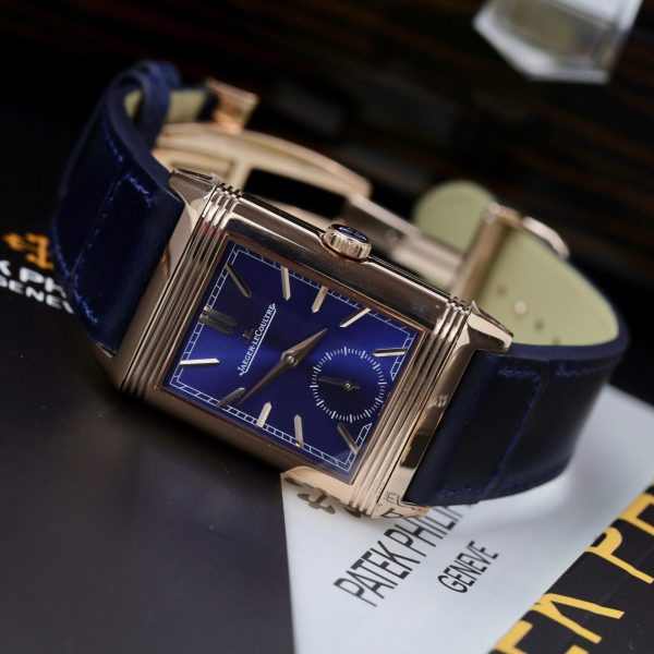Đồng Hồ Jaeger LeCoultre Master Reverso Tribute Small Seconds 2 Mặt Xanh Blue Và Trắng Chế Tác 28 (2)