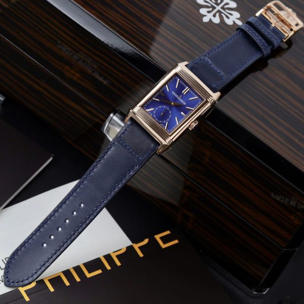 Đồng Hồ Jaeger LeCoultre Master Reverso Tribute Small Seconds 2 Mặt Xanh Blue Và Trắng Chế Tác 28 (2)