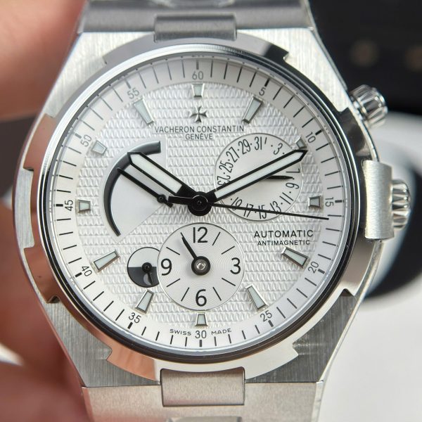 Đồng Hồ Nam Vacheron Constantin Rep 11 Overseas Dual Time 47450 Màu Trắng 9F 42mm (2)