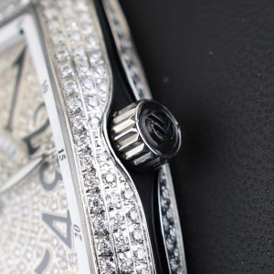 Đồng Hồ Nữ Franck Muller V32 Chế Tác Đính Full Kim Cương Moissanite Màu Đen 36mm (2)