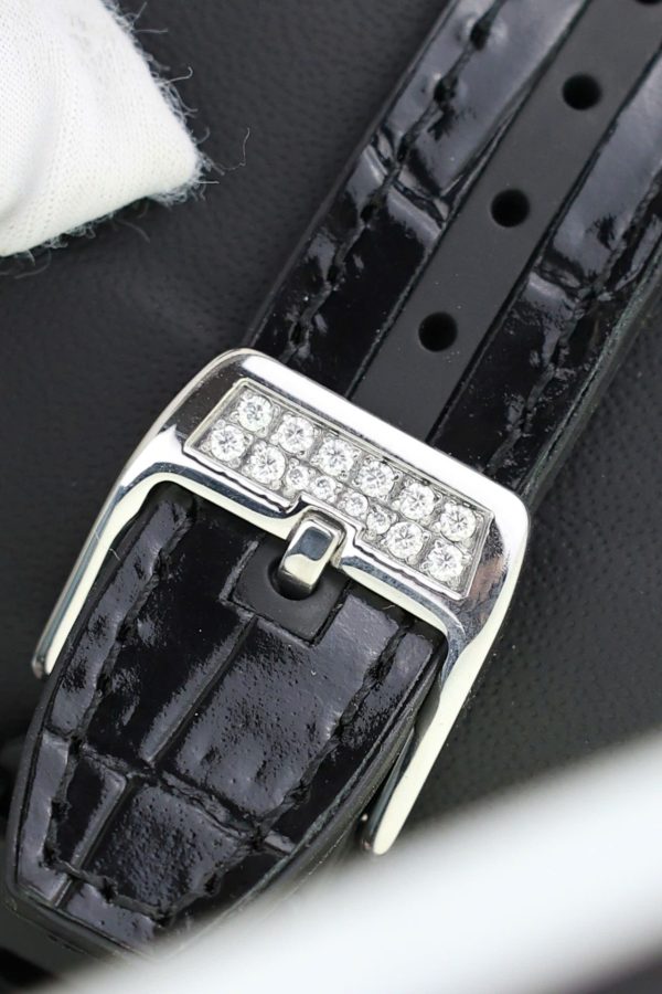 Đồng Hồ Nữ Franck Muller V32 Chế Tác Đính Full Kim Cương Moissanite Màu Đen 36mm (2)