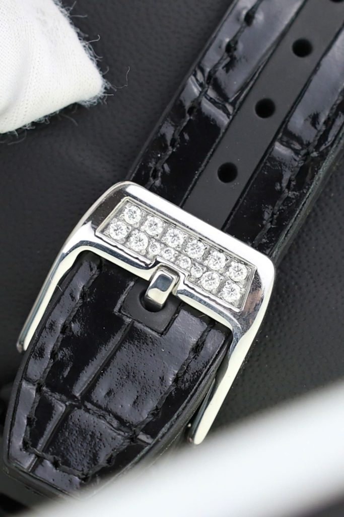 Đồng Hồ Nữ Franck Muller V32 Chế Tác Đính Full Kim Cương Moissanite Màu Đen 36mm (2)