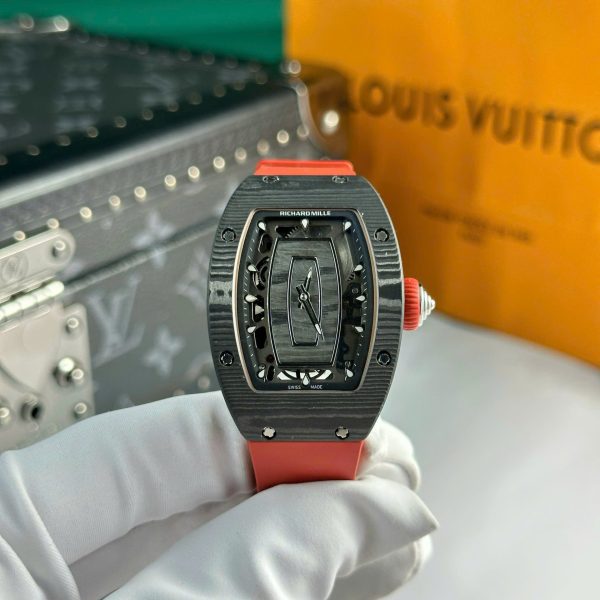 Đồng Hồ Nữ Richard Mille RM07-01 Replica 11 Vỏ Carbon Dây Cao Su 32x46mm (1)