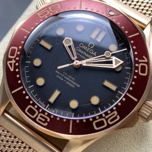 Đồng Hồ Omega Seamaster Driver 300 Best Copy Vàng Hồng Mặt Đỏ Nhà Máy VS 42mm (1)